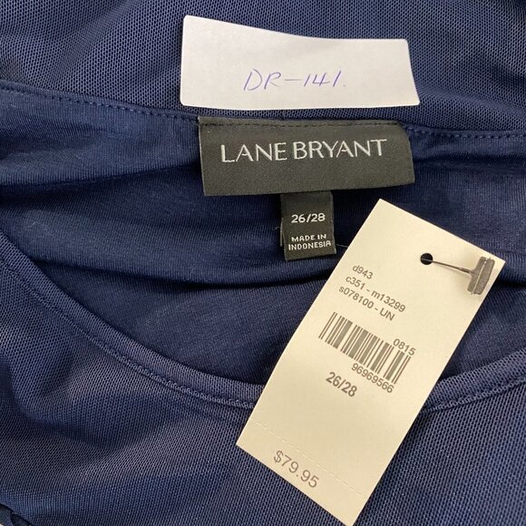 Lane Bryant Dress Mesh Sleeveless Stretch Blue NWT - Picture 2 of 6